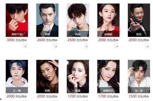 明星片酬代言费,揭秘娱乐圈经济现象